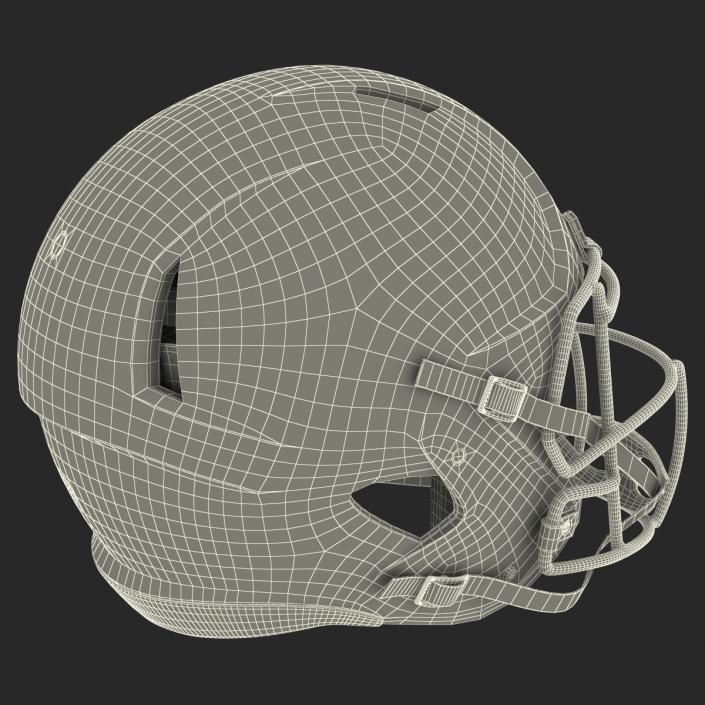 3D Football Helmet 3 Schutt Red model