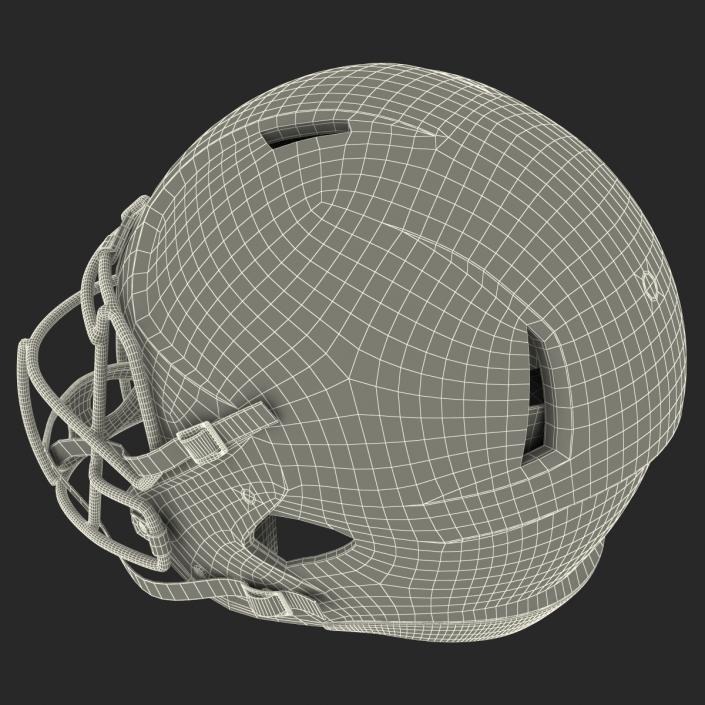 3D Football Helmet 3 Schutt Red model