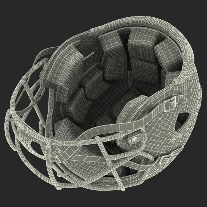 3D Football Helmet 3 Schutt Red model