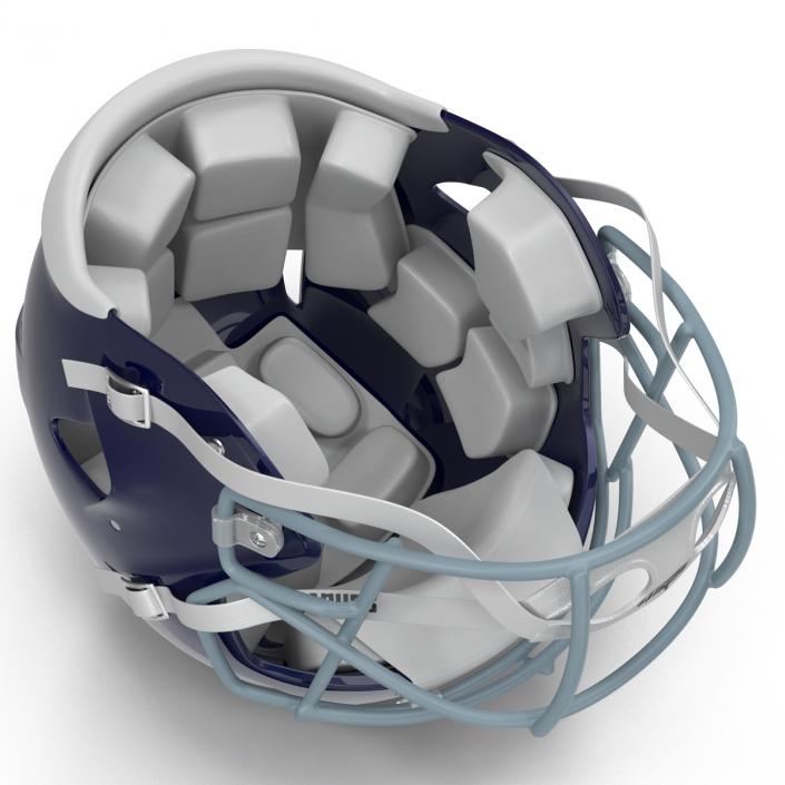 Football Helmet 3 Schutt Blue 3D model