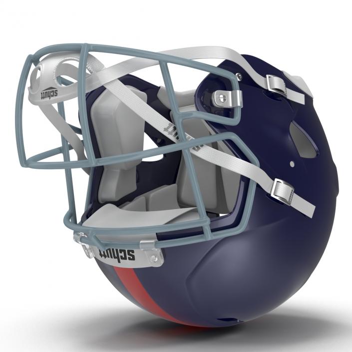 Football Helmet 3 Schutt Blue 3D model