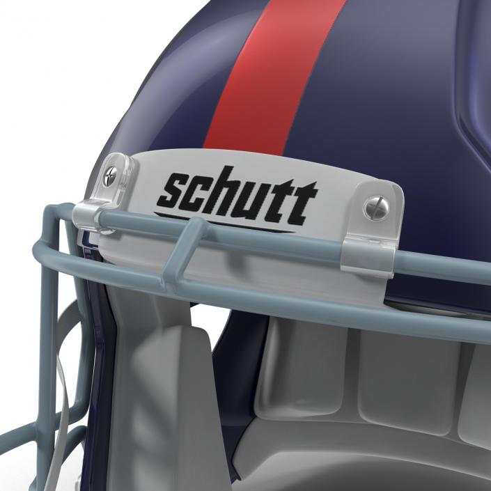 Football Helmet 3 Schutt Blue 3D model