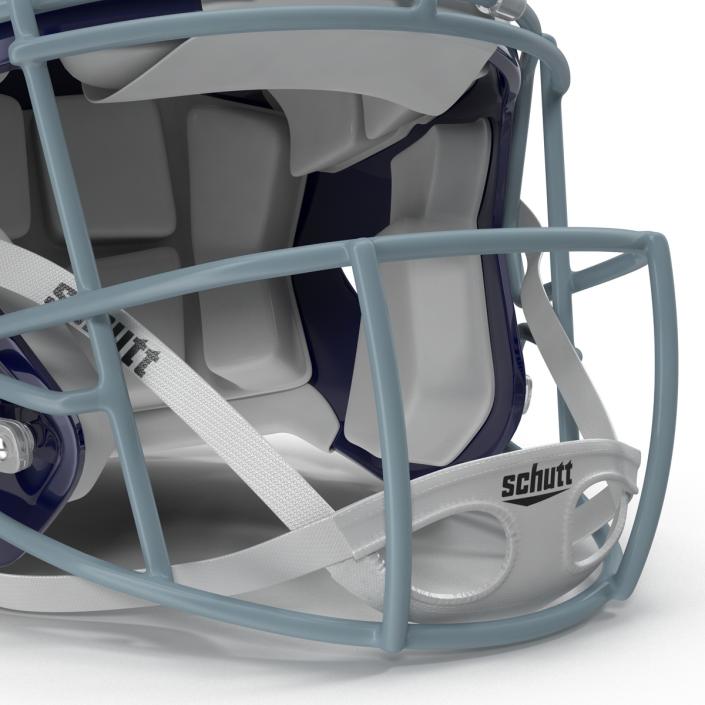 Football Helmet 3 Schutt Blue 3D model