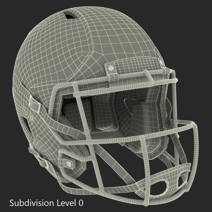 Football Helmet 3 Schutt Blue 3D model