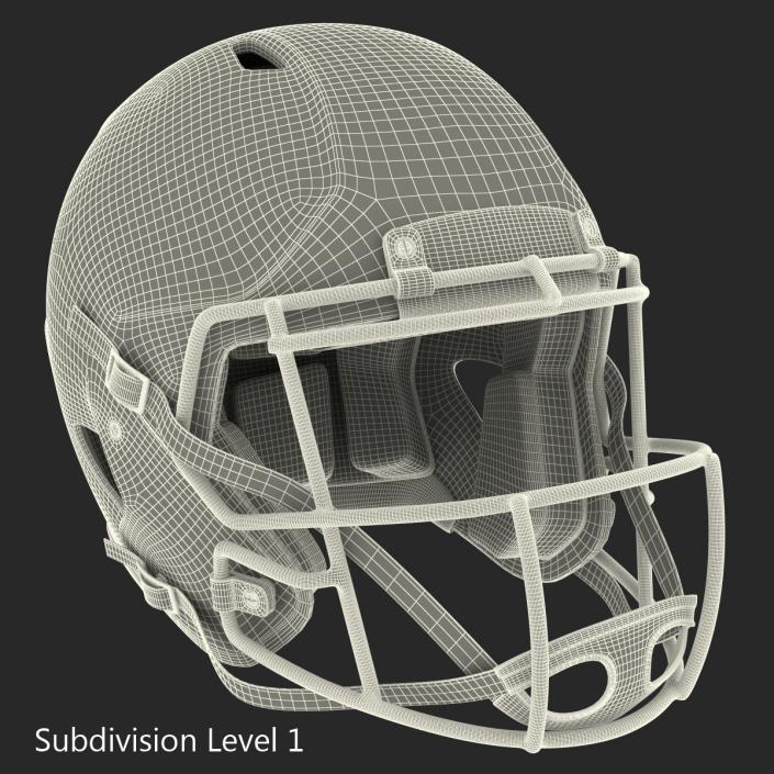 Football Helmet 3 Schutt Blue 3D model