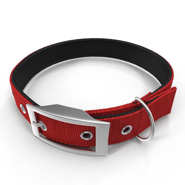 3D Dog Collar 3 Red