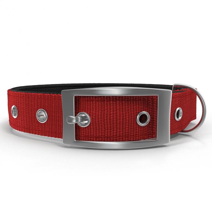 3D Dog Collar 3 Red