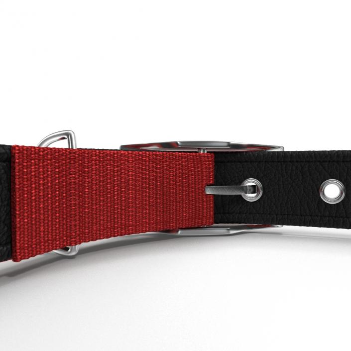 3D Dog Collar 3 Red