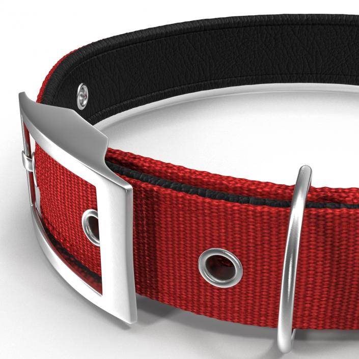 3D Dog Collar 3 Red