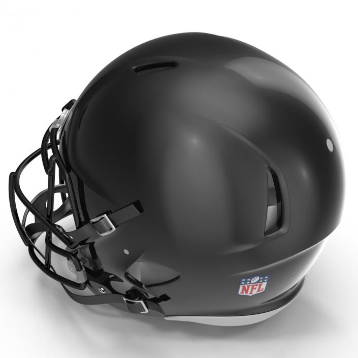 3D Football Helmet 3 Riddell Black