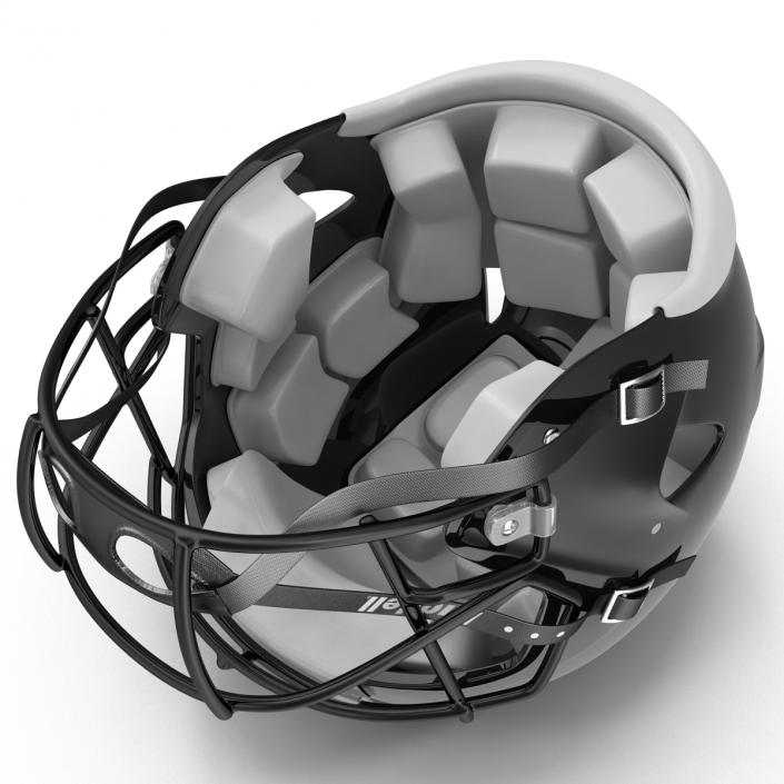 3D Football Helmet 3 Riddell Black