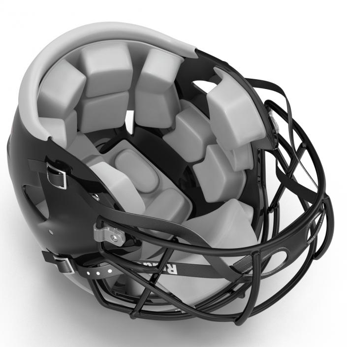 3D Football Helmet 3 Riddell Black