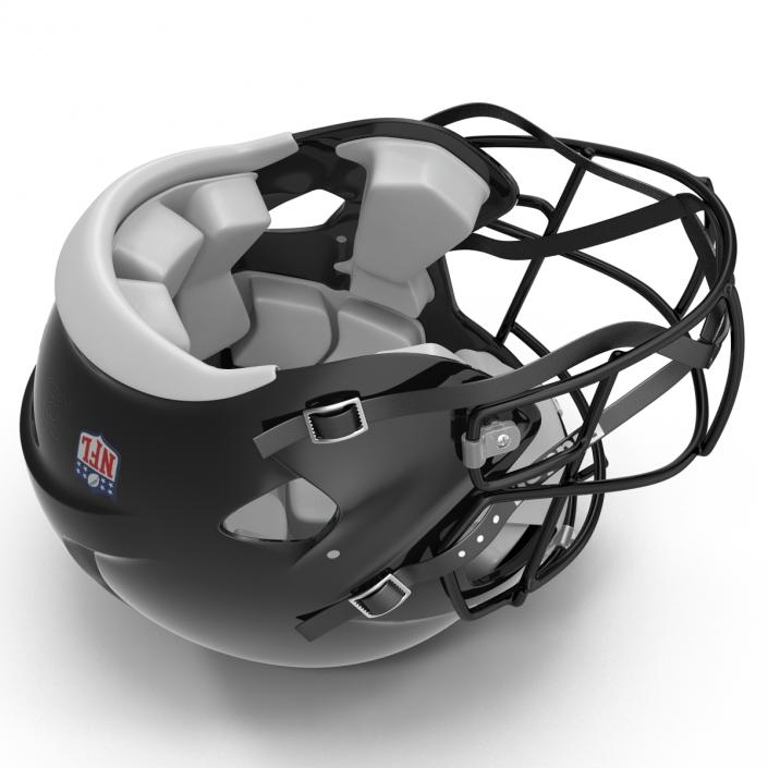 3D Football Helmet 3 Riddell Black