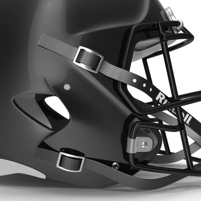 3D Football Helmet 3 Riddell Black