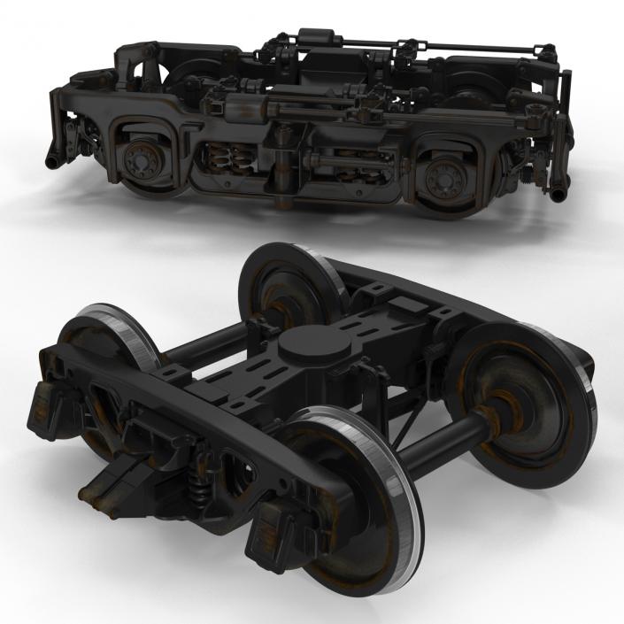 3D Train Wheels Collection model