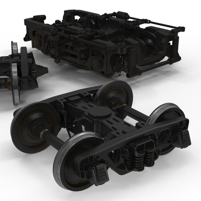 3D Train Wheels Collection model