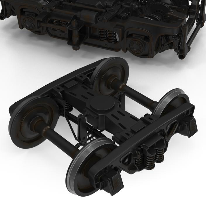 3D Train Wheels Collection model