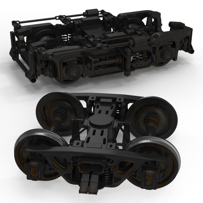 3D Train Wheels Collection model