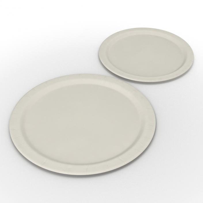 3D Paper Plates 3D Models Set