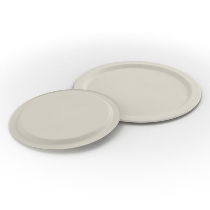 3D Paper Plates 3D Models Set