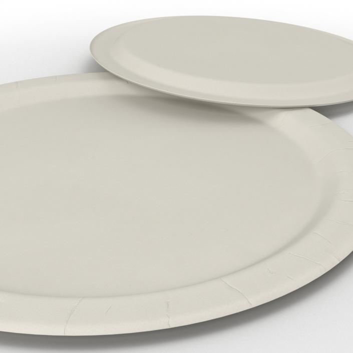 3D Paper Plates 3D Models Set