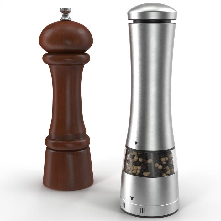 3D Pepper Mills Collection model