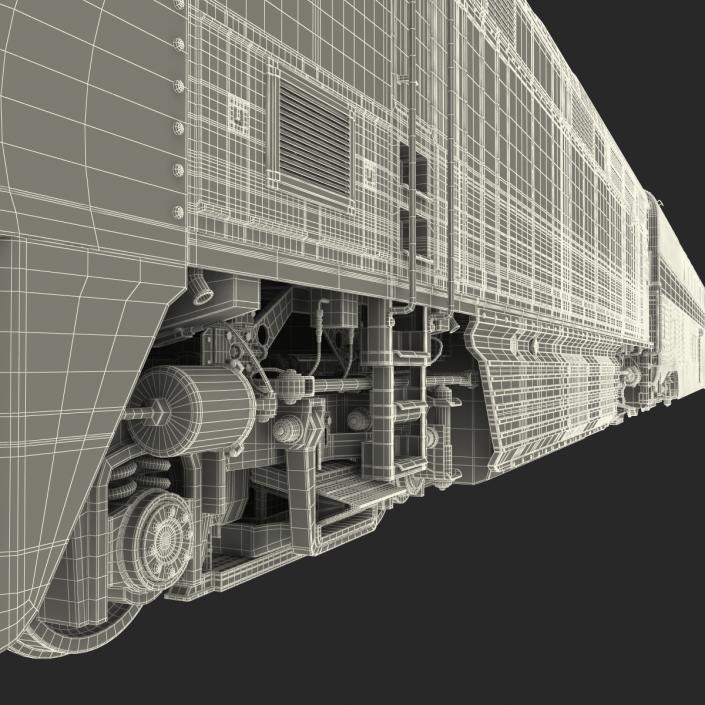 Passenger Double Deck Train Amtrak 3D model