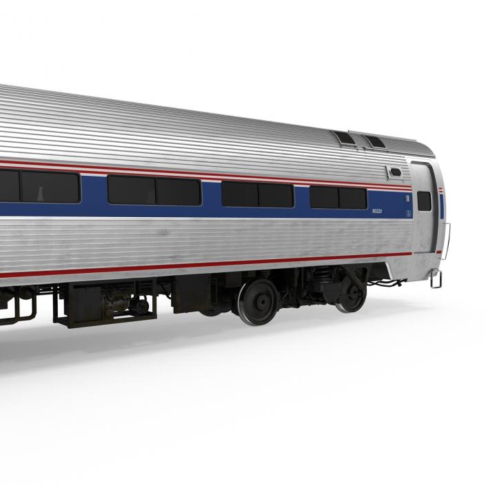 3D Diesel Electric Train Amtrak model