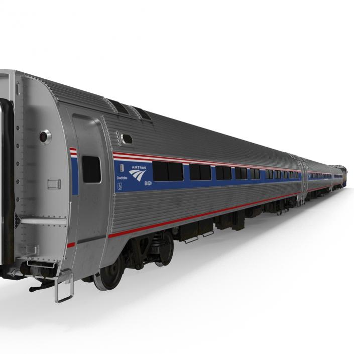 3D Diesel Electric Train Amtrak model