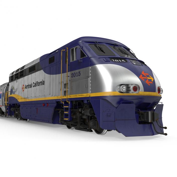 3D Diesel Electric Train Amtrak model