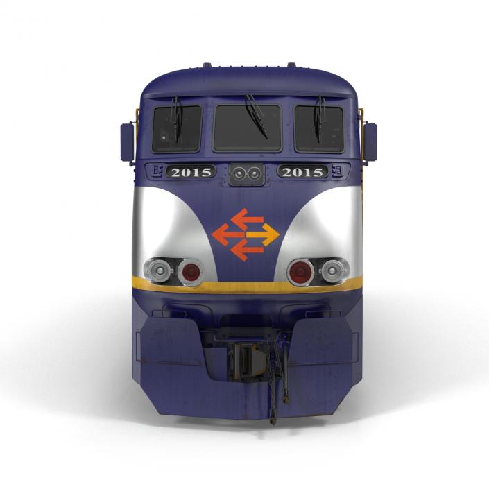 3D Diesel Electric Locomotive F59 PHI Amtrak