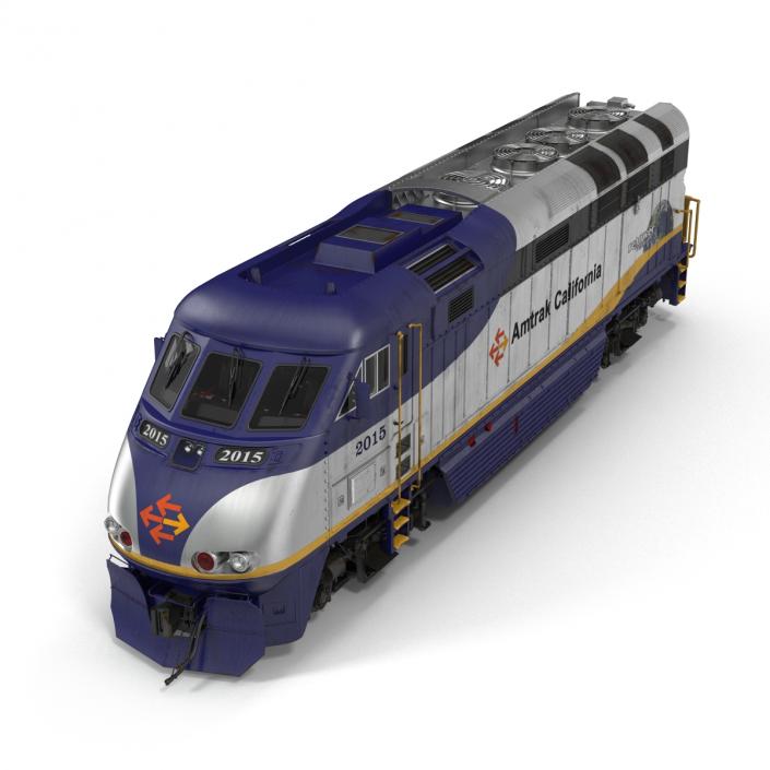 3D Diesel Electric Locomotive F59 PHI Amtrak