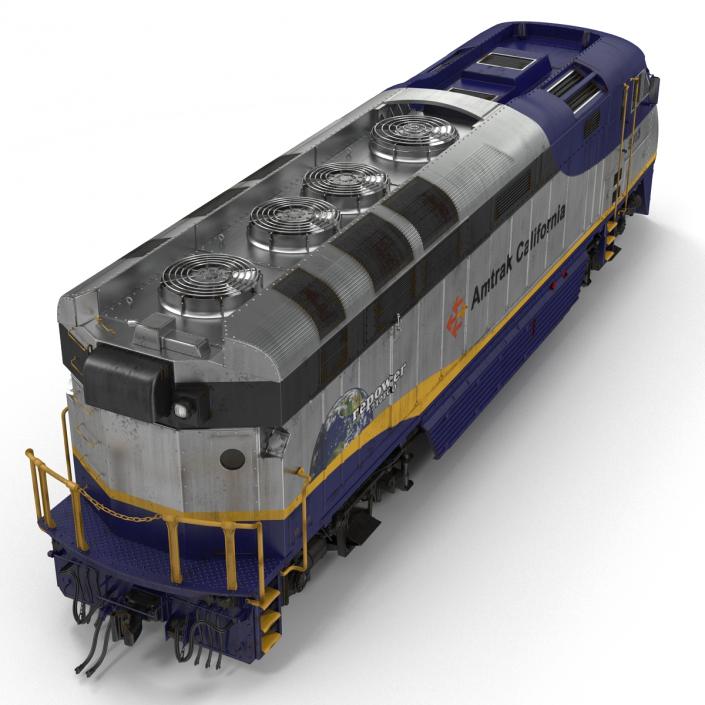 3D Diesel Electric Locomotive F59 PHI Amtrak