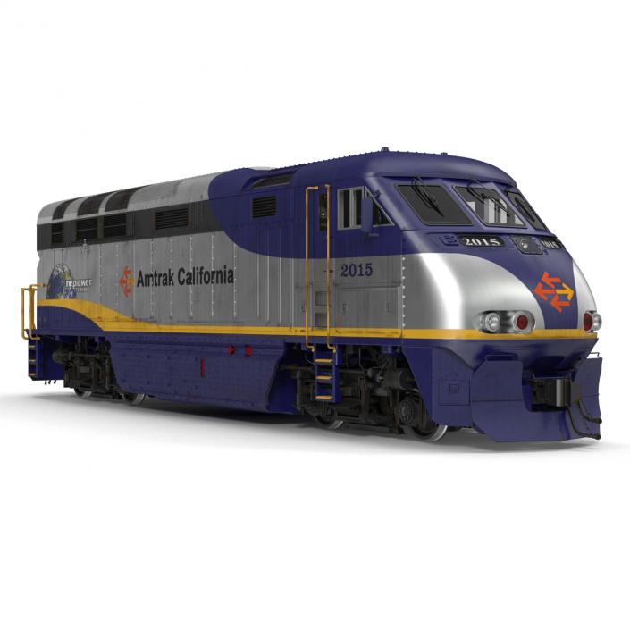 3D Diesel Electric Locomotive F59 PHI Amtrak