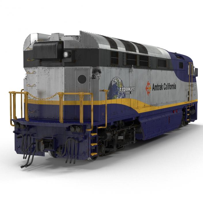 3D Diesel Electric Locomotive F59 PHI Amtrak