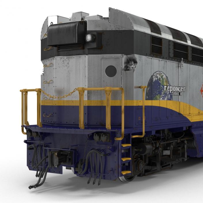 3D Diesel Electric Locomotive F59 PHI Amtrak