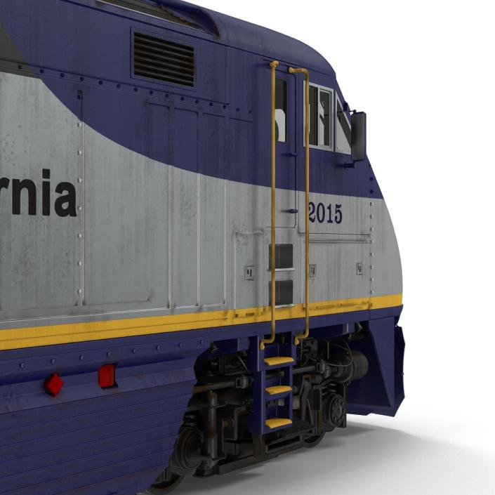 3D Diesel Electric Locomotive F59 PHI Amtrak