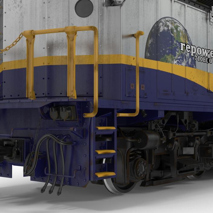 3D Diesel Electric Locomotive F59 PHI Amtrak