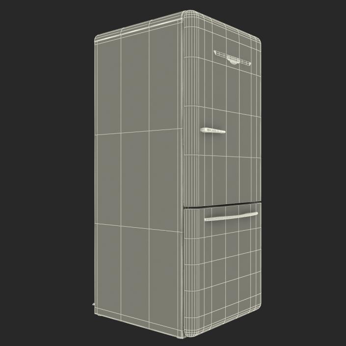 3D Retro Refrigerator Elmira Northstar Black