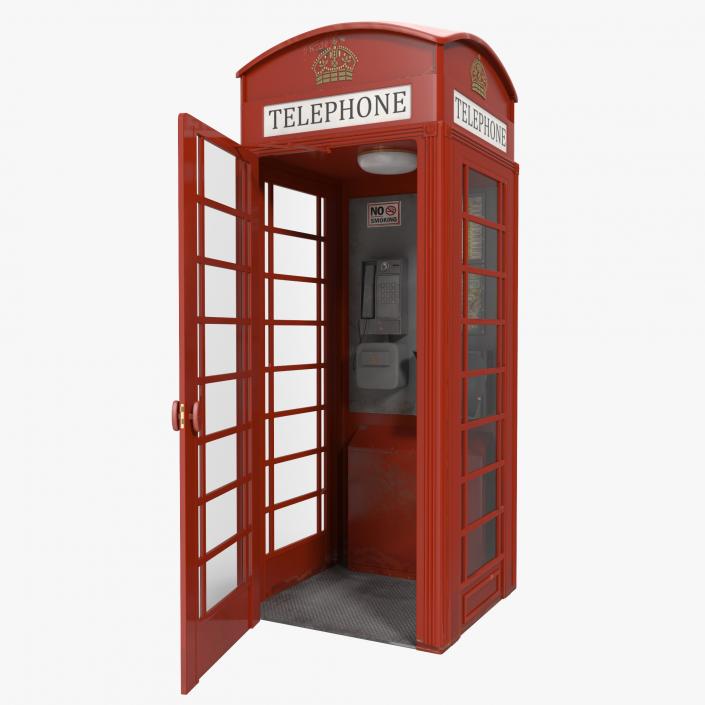 3D model British Red Telephone Box