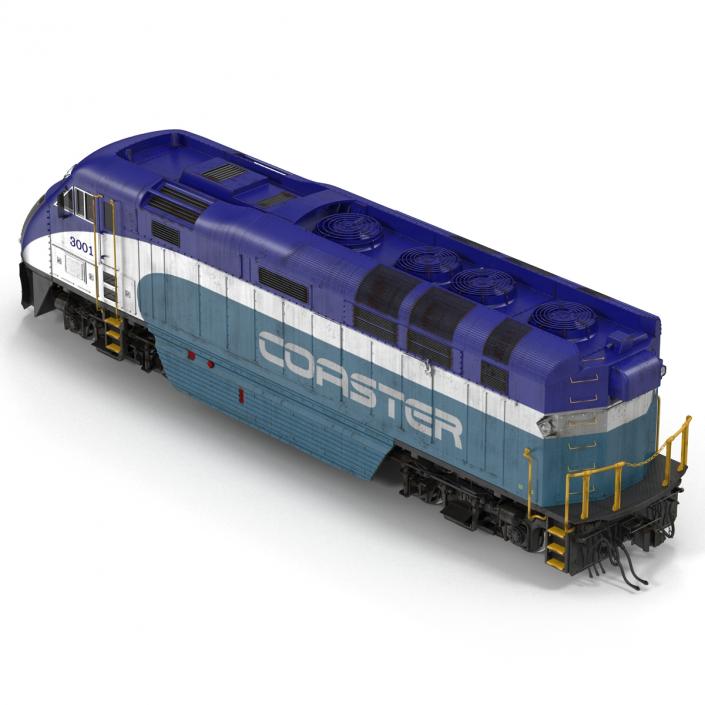 Diesel Electric Locomotive F59 PHI Coaster 3D