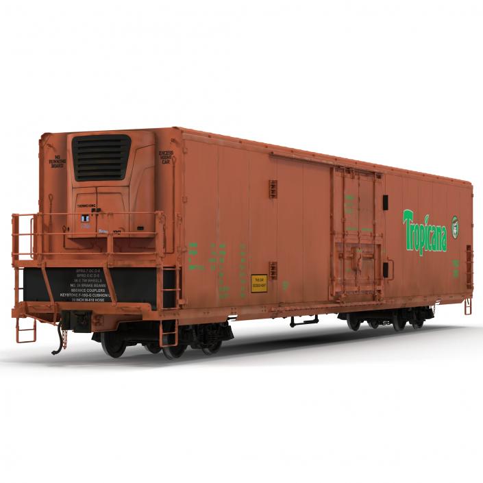 3D model Railroad Refrigerator Car