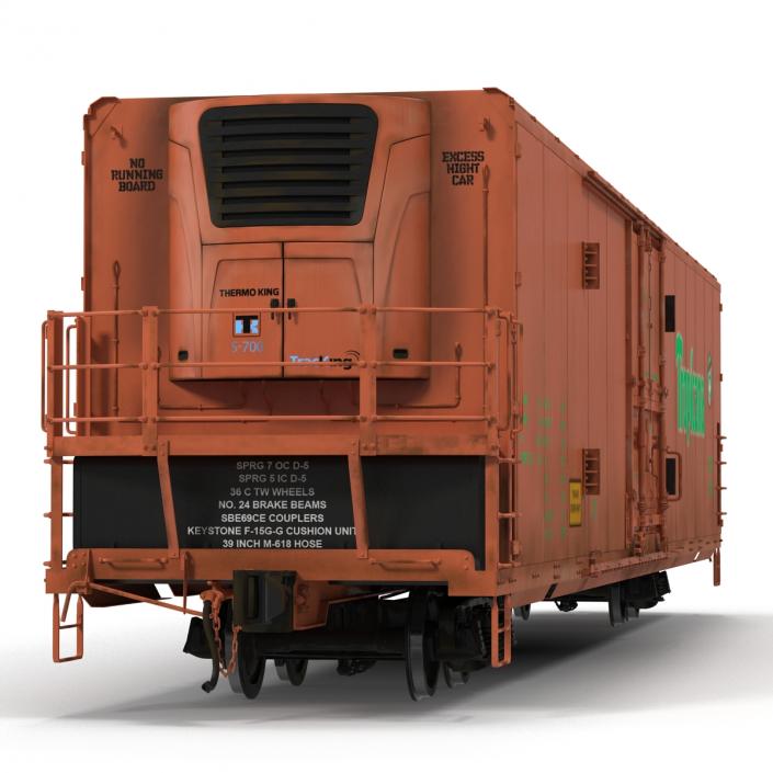 3D model Railroad Refrigerator Car