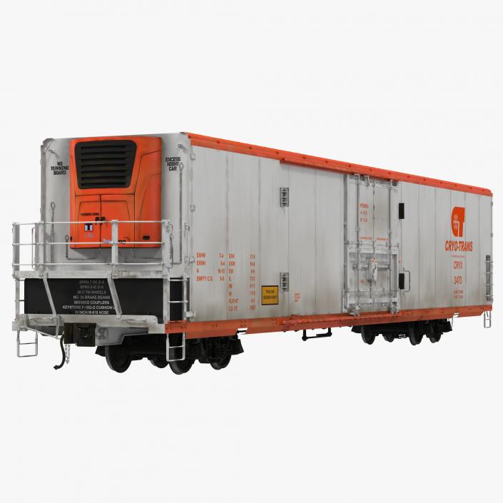 3D model Railroad Refrigerator Car CryoTrans