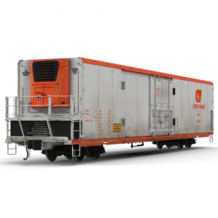 3D model Railroad Refrigerator Car CryoTrans