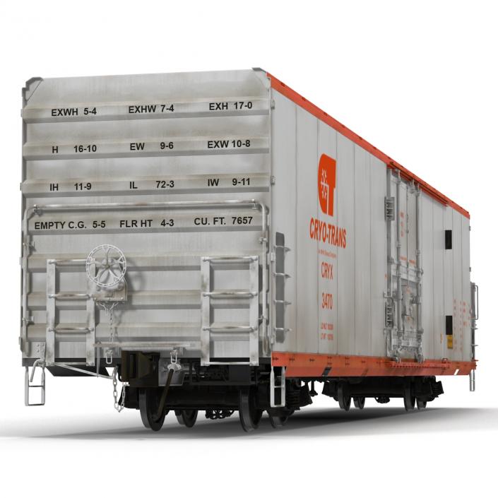 3D model Railroad Refrigerator Car CryoTrans