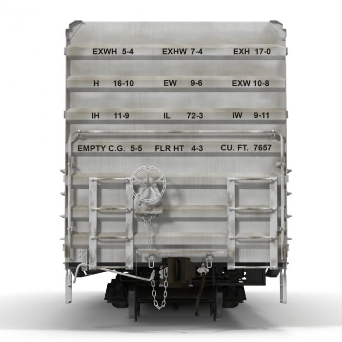 3D Railroad Refrigerator Car White