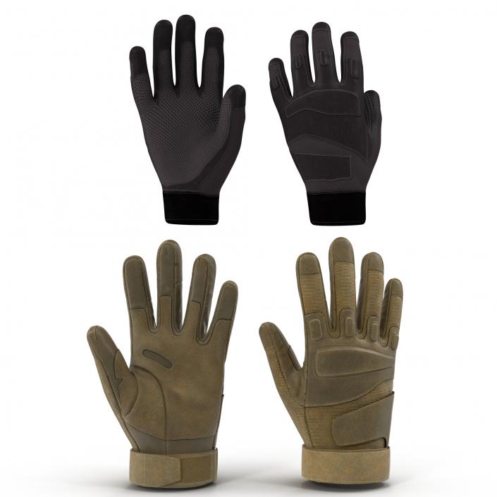 3D model Soldier Gloves Collection