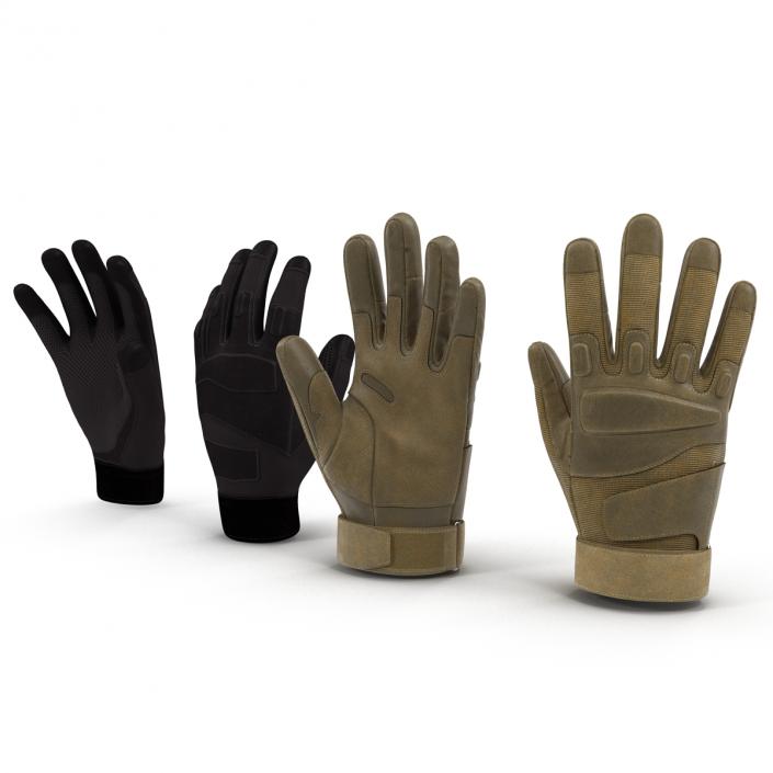 3D model Soldier Gloves Collection