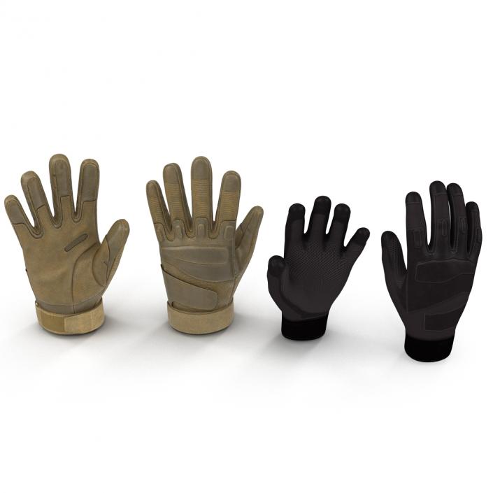 3D model Soldier Gloves Collection